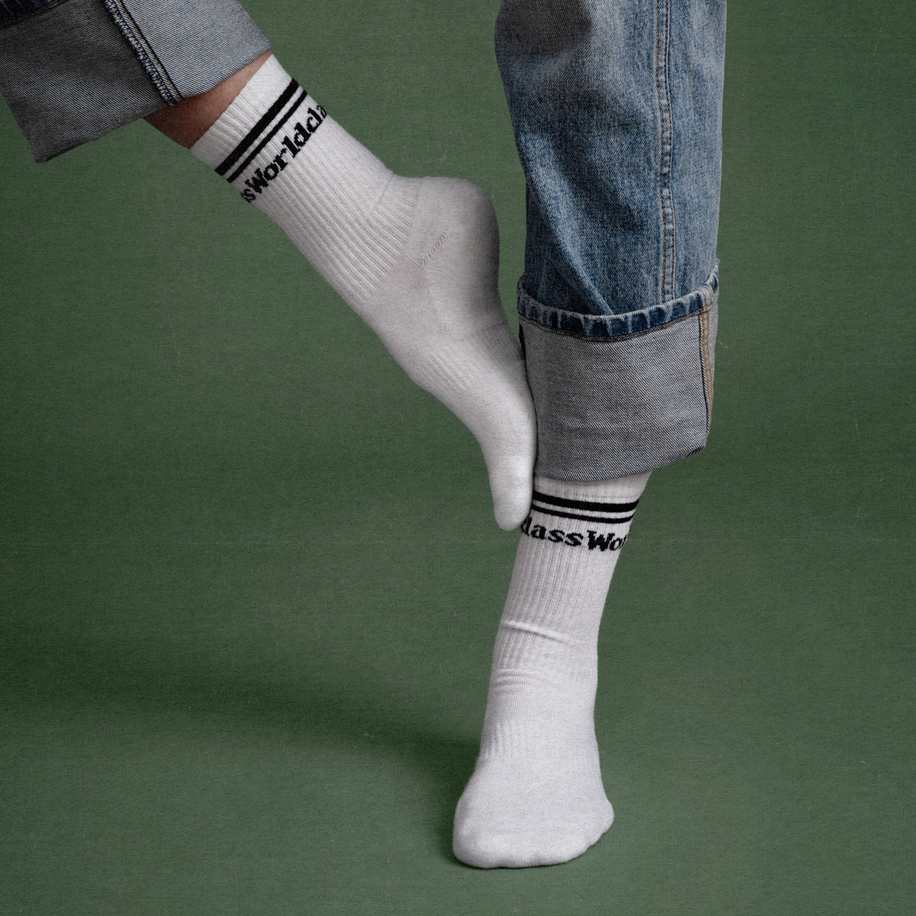 Vintage Worldcl*ss Sock – 80s Retro Color‑Block | Worldclass