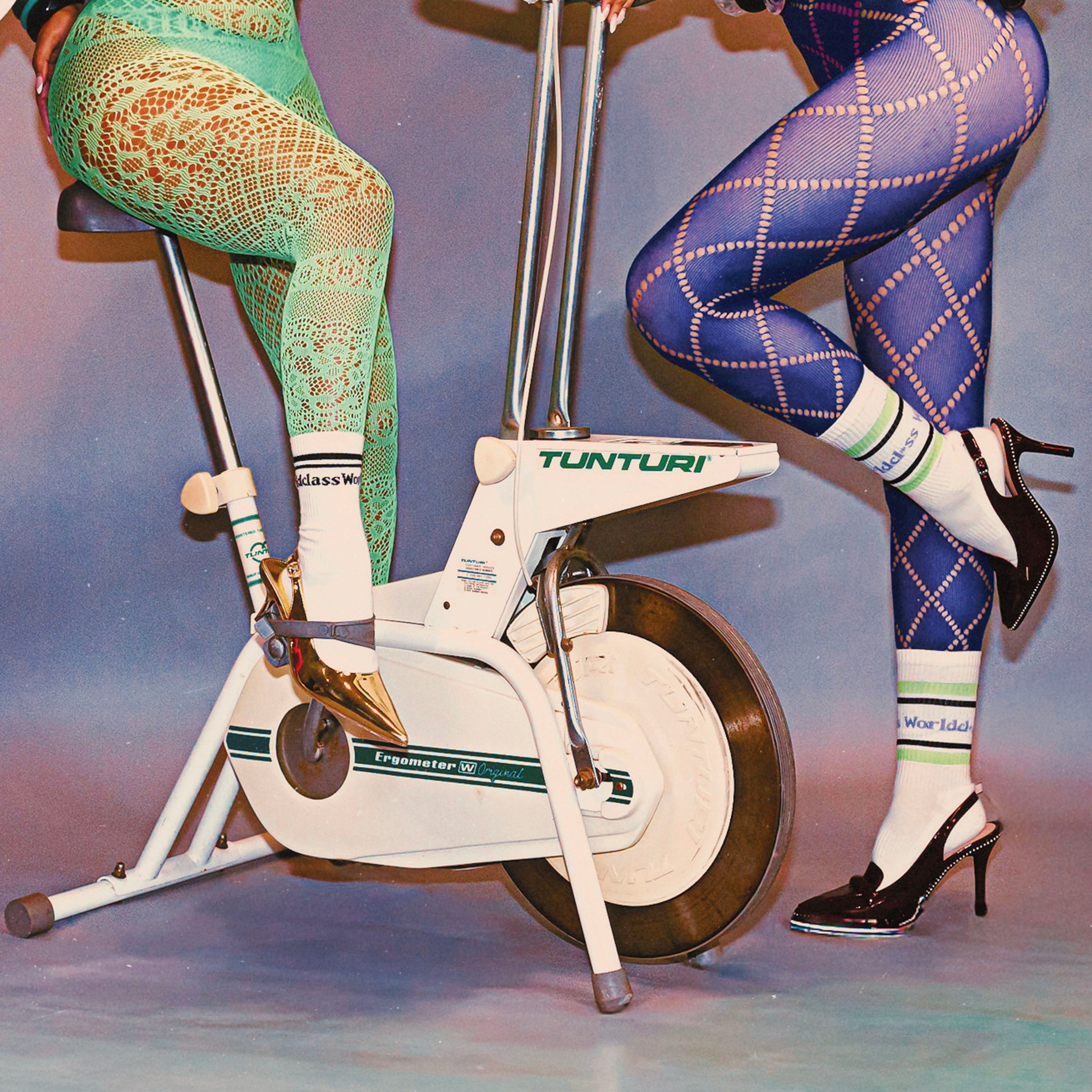 Vintage Worldcl*ss Sock – 80s Retro Color‑Block | Worldclass