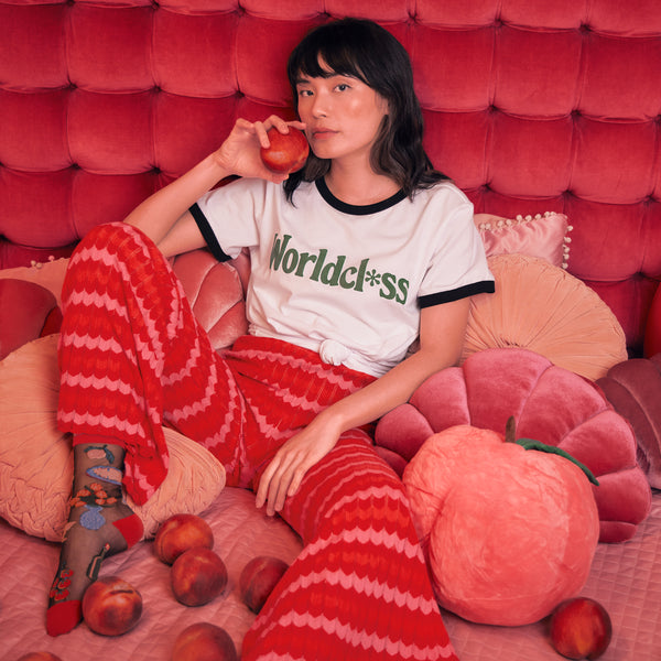 Women's Ringer T‑Shirt – 70s Retro Cotton | Worldclass Women's Ringer T‑Shirt – 70s Retro Cotton | Worldclass